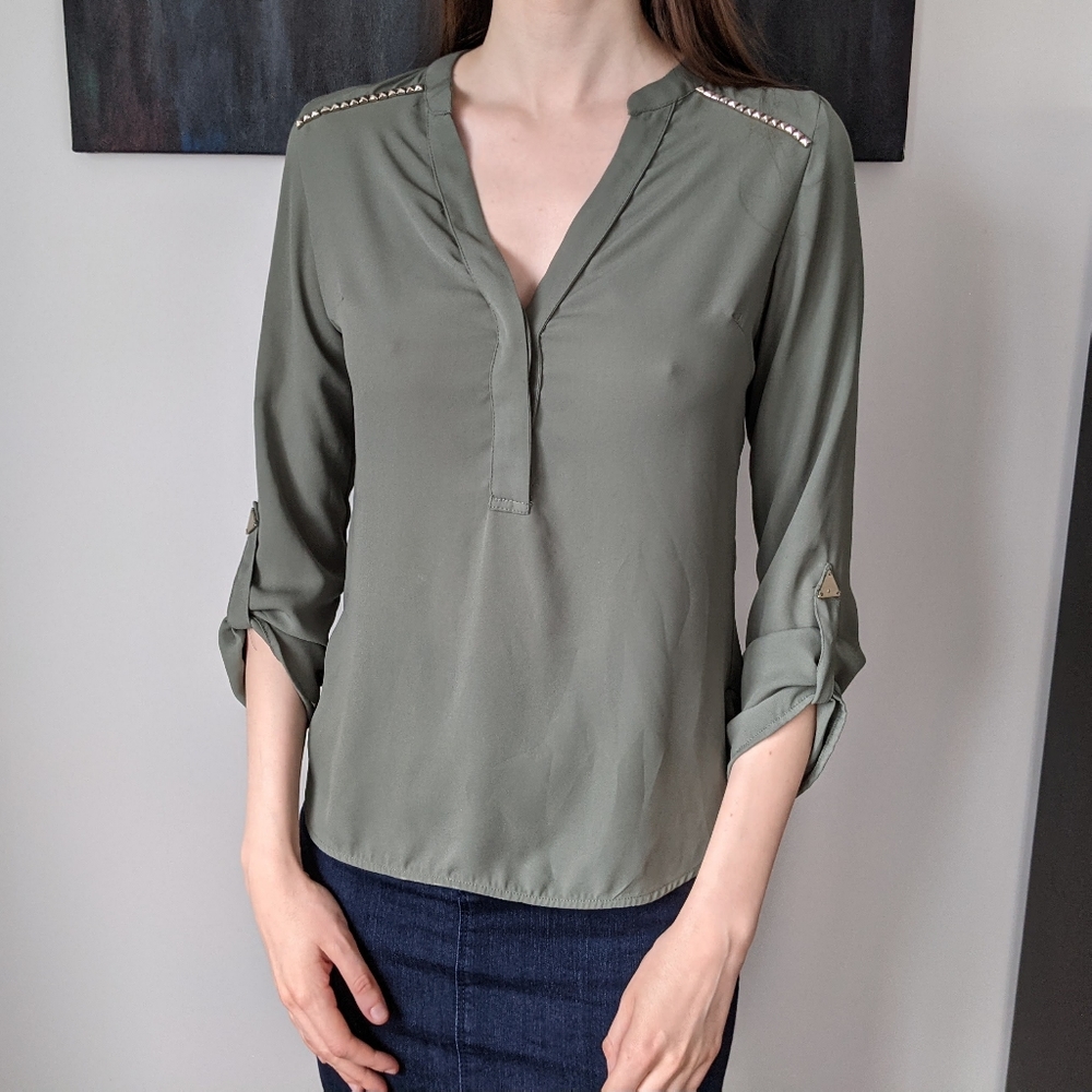 Saje Green Flowy Top Dynamite